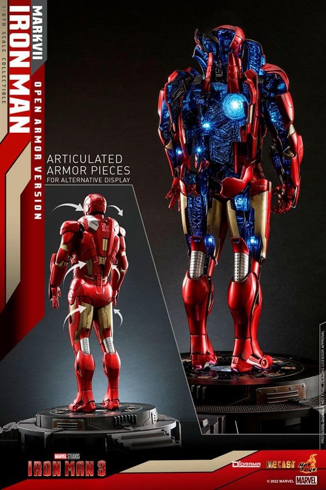 Hot toys アイアンマン・マーク7(オープン・アーマー版) Amazon.com: Hot Toys Marvel Comics Iron Man 3 Iron Man Mark VII